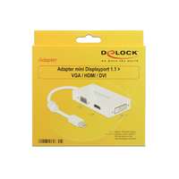 Delock DeLOCK mini Displayport v1.1 - VGA/HDMI/DVI adapter Fehér