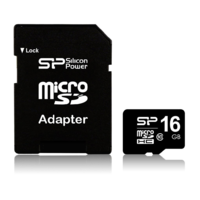 Silicon Power Silicon Power microSDHC 16GB Class10 memória kártya + SD adapter