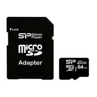 Silicon Power Silicon Power 64GB Elite microSDXC UHS-I CL10 memóriakártya + Adapter
