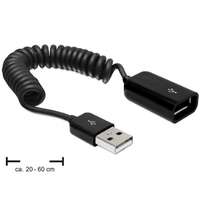 Delock Delock Cable USB 2.0-A Extension male / female coiled cable