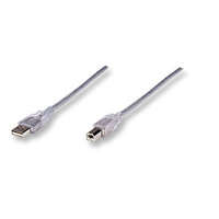 Manhattan Manhattan USB 2.0 összekötő kábel A-B M/M 1,8m ezüst