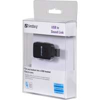 Sandberg Sandberg 133-33 1 USB -> 2 Jack 3,5mm konverter fekete