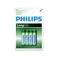 Philips Philips R03L4B AAA cink-szén LONGLIFE elem (4db/csomag)