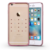 Devia Devia Crystal Love ST976200 Apple iPhone 6 Plus/6S Plus hátlap kristály díszitéssel - Rozéarany