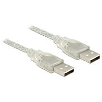Delock Delock 83889 USB 2.0 A - USB 2.0 A (apa - apa) Kábel 2 m - Áttetsző