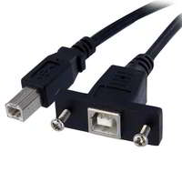 StarTech Startech USBPNLBFBM3 Panel Mount USB B-B hosszabbító kábel 0.9m - Fekete
