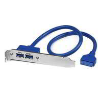 StarTech Startech USB3SPLATE 2 Port USB 3.0 A - Slot Plate hátlapi kivezetés 0.5m - Kék