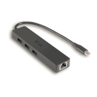 i-tec I-TEC C31GL3 Slim Type-C USB 3.0 HUB LAN porttal (3+1 port) Fekete