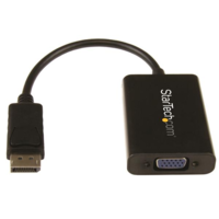 StarTech Startech DisplayPort apa - VGA anya + micro USB táp + Audio adapter - Fekete