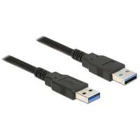 Delock Delock 85060 USB 3.0 Type-A - USB 3.0 Type-A (apa - apa) kábel 1m - Fekete