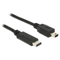Delock Delock 83335 USB Type-C™ 2.0 - USB 2.0 Mini-B (apa - apa) kábel 0.5m - Fekete