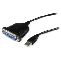 StarTech Startech ICUSB1284D25 USB 2.0 A apa - DB25 anya kábel 1.9m - Fekete