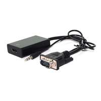 Value Value VGA apa - HDMI anya + audio Adapter 0.15m Fekete (VGA to HDMI)