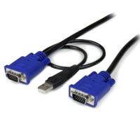 StarTech Startech SVECONUS15 VGA - VGA + USB-A (apa - apa) kábel 4.6m - Fekete