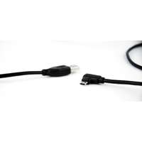 Gembird Gembird USB-A apa - MicroUSB-B 90° apa 2.0 Adat és töltő kábel - Fekete (1.8m)