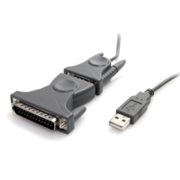 StarTech Startech ICUSB232DB25 USB-A - DB-9 + DB-25 (apa - apa) kábel 0.9m - Fekete