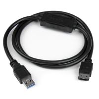 StarTech Startech USB3S2ESATA3 USB 3.0 apa - eSATA anya kábel 0.9m - Fekete