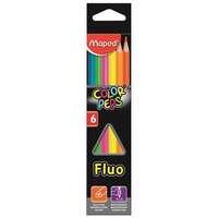 Maped Maped Color'Peps Fluo háromszögletű Színes ceruza készlet 6db-os