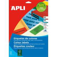 Apli Apli 105x37mm Színes etikett 320 etikett/csomag Piros