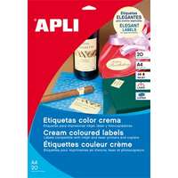 Apli Apli 210x297mm színes Etikett 20 etikett/csomag Krémszínű