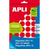 Apli Apli 16mm Kézzel írható kör etikett 432db/csomag - Piros