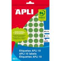 Apli Apli 16mm Kézzel írható kör etikett 432db/csomag - Zöld