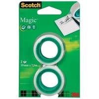 3M 3M Scotch Magic Tape 810 19mm x 7.5m írható ragasztószalag - Áttetsző (2db)