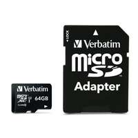 Verbatim Verbatim Pro 64GB micro SDXC UHS-I CL10 memóriakártya + Adapter