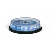 TDK TDK DVD+R Írható DVD lemez 10db/henger
