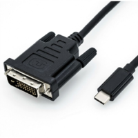 Roline Roline 11.04.5831-10 USB-C 3.1 - DVI (apa - apa) kábel 2m - Fekete
