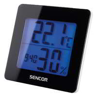 Sencor Sencor SWS 1500 B LCD időjárás-állomás ébresztőórával - Fekete