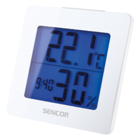 Sencor Sencor SWS 1500 W LCD időjárás-állomás ébresztőórával - Fehér