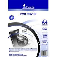 Victoria Victoria A4 műanyag előlap 140 mikron - Áttetsző (100 db / csomag)