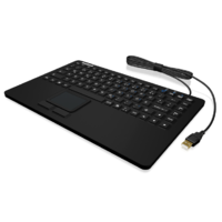 RaidSonic RaidSonic IcyBox KeySonic USB Mini Billentyűzet ENG + touchpad - Fekete