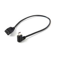 Tether Tools Tether Tools CU5463LT USB Mini-B (apa 90° - anya) kábel 0.3m - Fekete