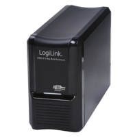 Logilink LogiLink UA0154A 2x3.5" SATA/USB 3.0 Külső Raid ház - Fekete