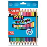 Maped Maped "Color'Peps Duo" Háromszögletű színes ceruza készlet kétvégű - 36 különböző szín (18 db)