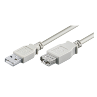 M-CAB M-CAB 7200297 USB 2.0 Hosszabbító Kábel 1.8m - Szürke