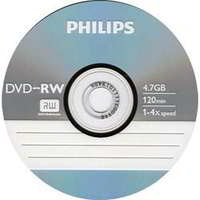 Philips Philips DVD-RW Újraírható DVD lemez Tok