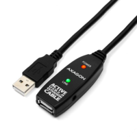 Axagon Axagon ADR-210 USB-A aktív hosszabbító kábel 10m - Fekete
