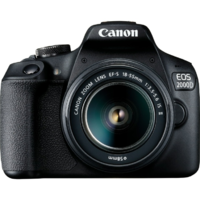 Canon Canon EOS 2000D Digitális fényképezőgép + EF-S 18-55mm f/3.5-5.6 IS II KIT - Fekete