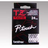 Brother Brother TZe-151 24mm Feliratozógép szalag 8m - Átlátszó alapon fekete