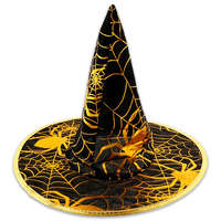 Godan Godan H-12585-2 Arany pókhálós boszorkány kalap