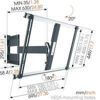 Vogel's Vogel's THIN545BK 40" - 65" Ttv fali tartó - Fekete