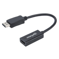 Manhattan Manhattan 151634 DisplayPort apa - HDMI anya Full HD Adapter kábel 15cm - Fekete