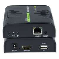 Techly Techly 028214 KVM Extender (HDMI + USB) UTP kábelen 120m - Fekete