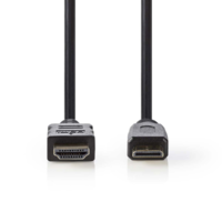 Nedis Nedis CVGP34500BK30 HDMI apa - MiniHDMI apa Nagy sebességű kábel Ethernet átvitellel 3m Fekete