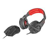 Trust Trust GXT 784 Gaming Headset Fekete/Piros + Egér