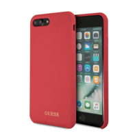 Guess Guess Logo Apple iPhone 7/8 Plus Szilikon Hátlapvédő Tok - Piros