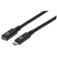 Manhattan Manhattan USB 3.1 hosszabbító kábel 0.50m - Fekete